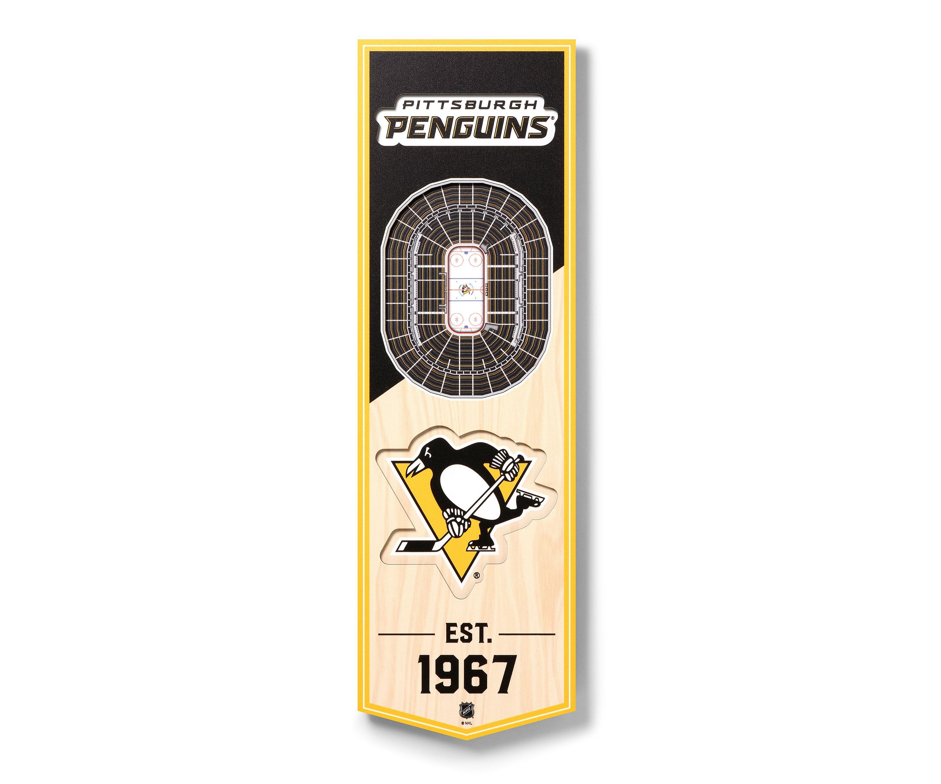 YouTheFan NHL Pittsburgh Penguins 3D Stadium 6x19 Banner - PPG Paints Arena