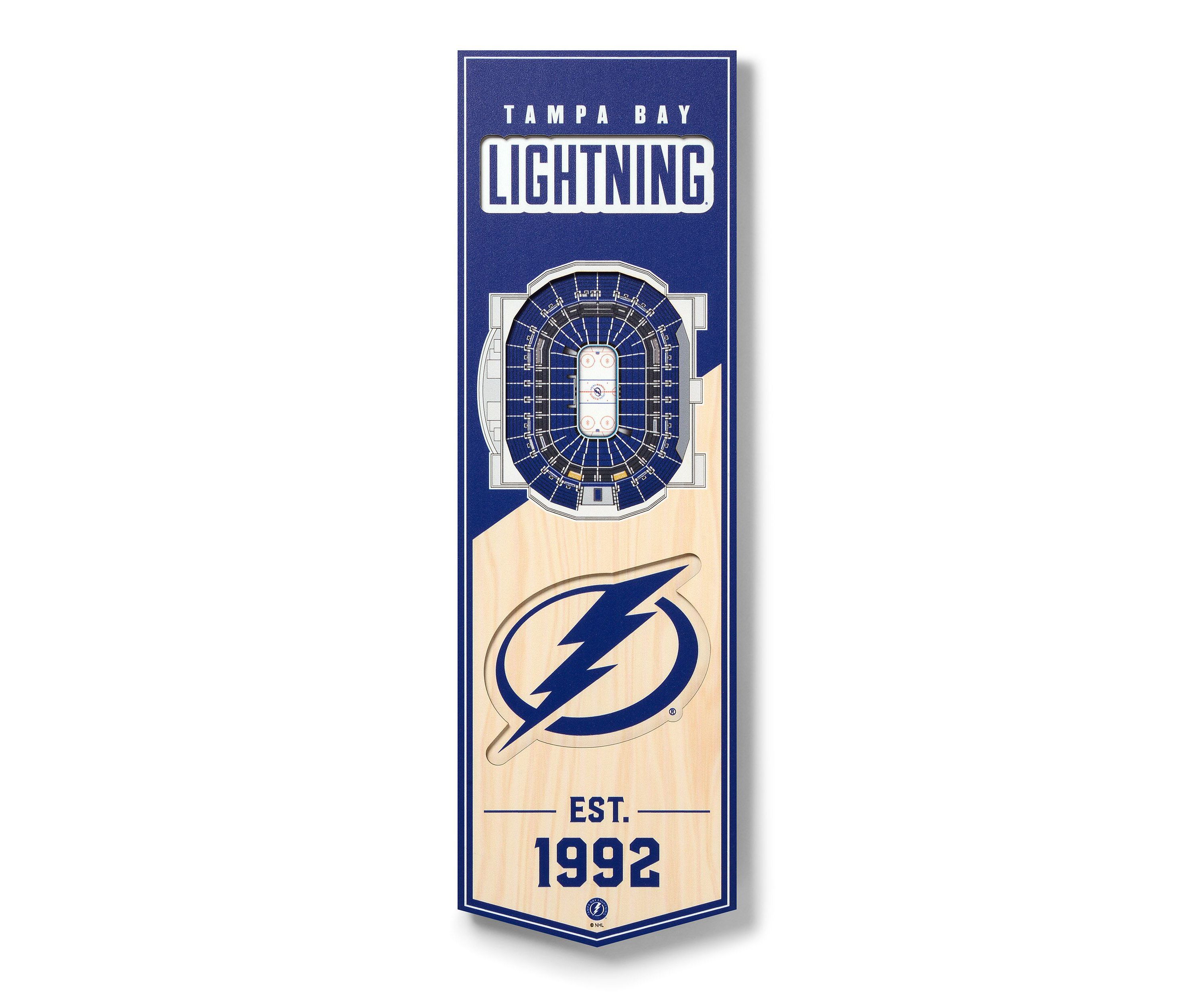 YouTheFan NHL Tampa Bay Lightning 3D Stadium 6x19 Banner - Amalie Arena