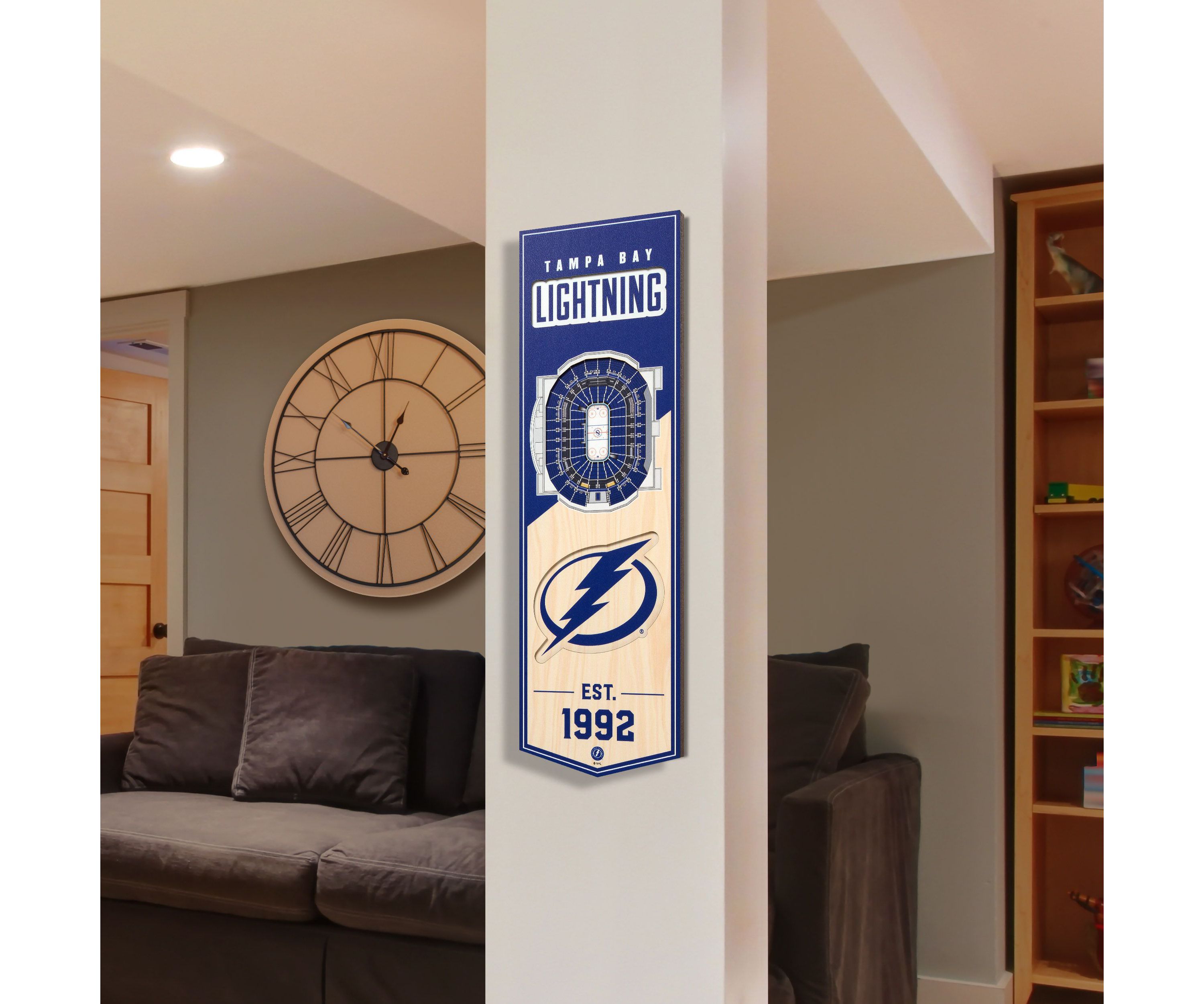 YouTheFan NHL Tampa Bay Lightning 3D Stadium 6x19 Banner - Amalie Arena
