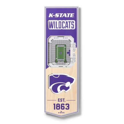YouTheFan NCAA Kansas State Wildcats 3D Stadium 6x19 Banner - Bill Snyder Family Stadium