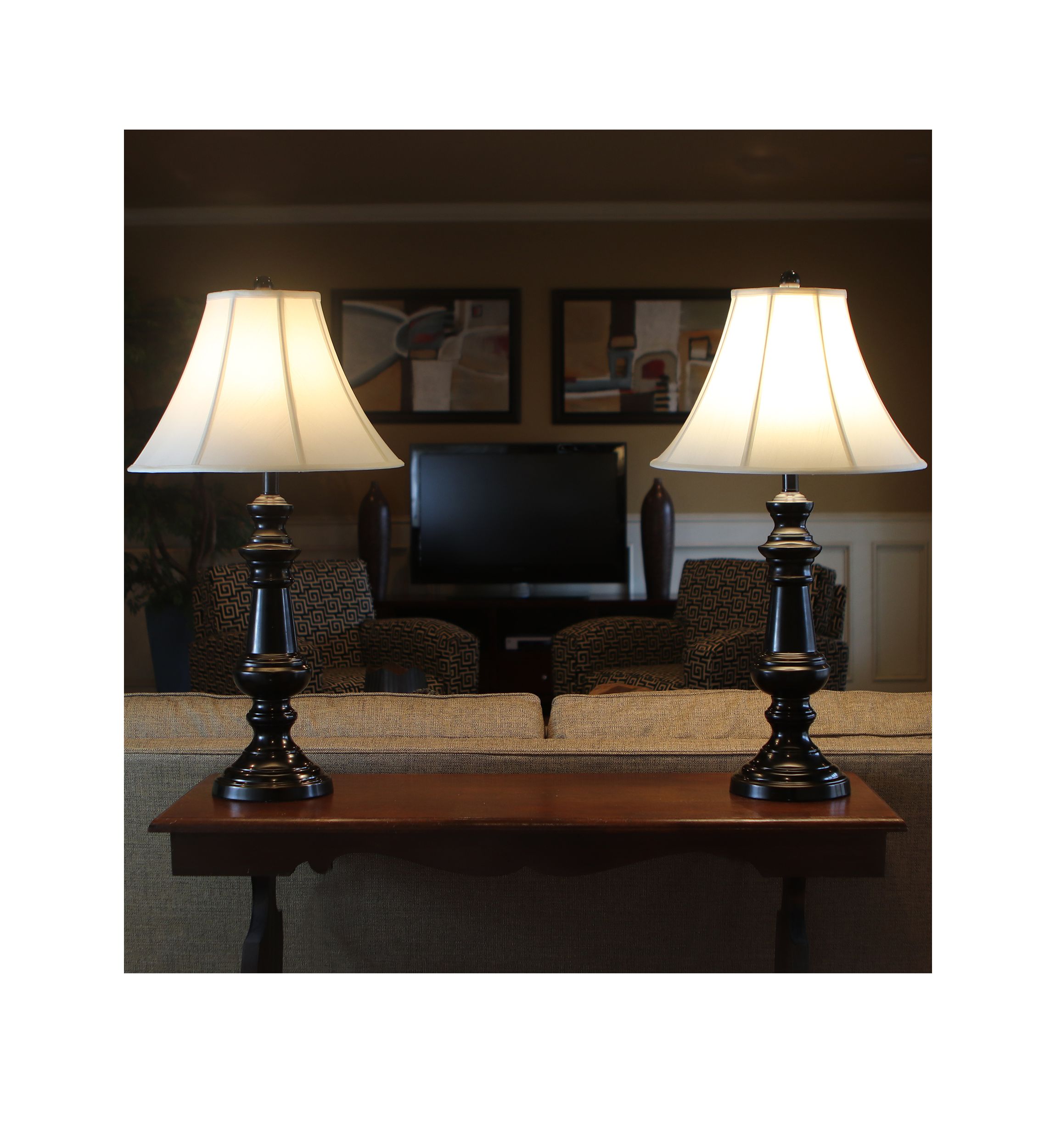Set of Two Touch Control Table Lamps
