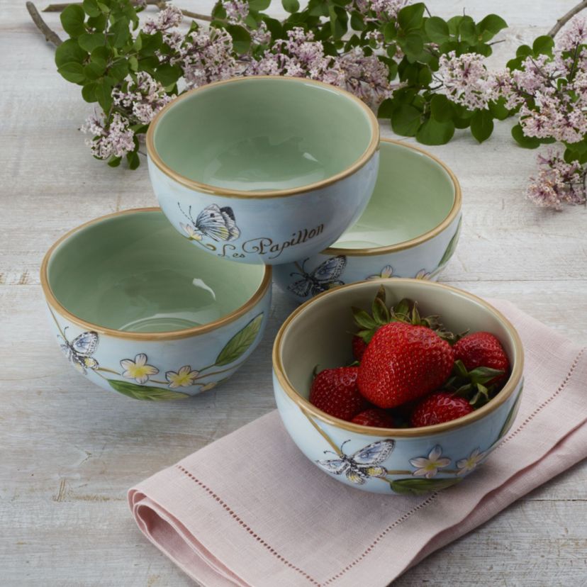 Toulouse Small Bowl, Green, Set of 4