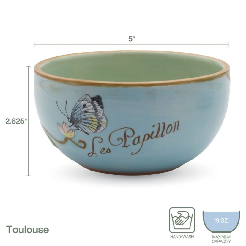 Toulouse Small Bowl, Green, Set of 4
