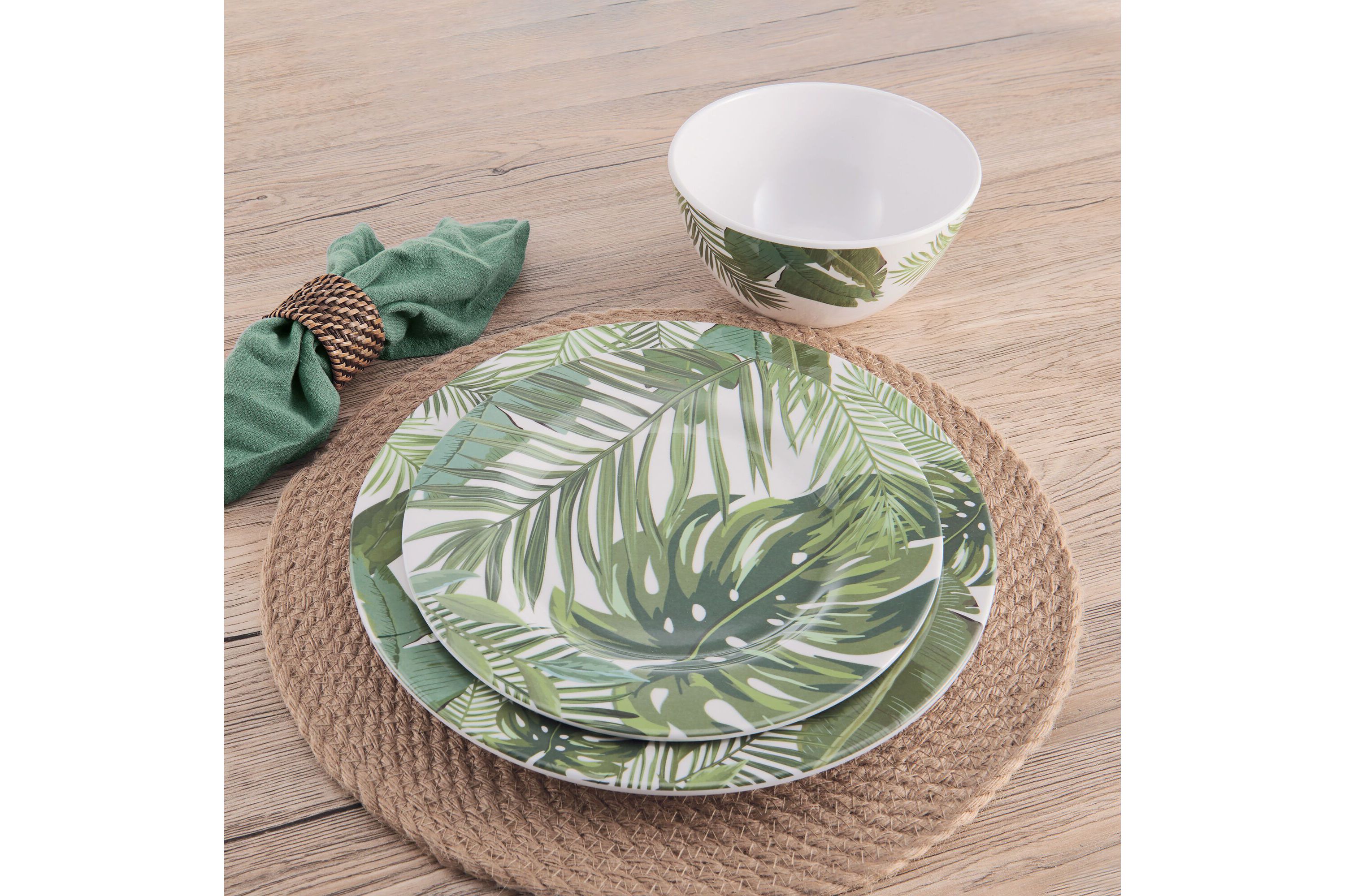 Tropical Fun 12-Piece Dinnerware Set, Service for 4