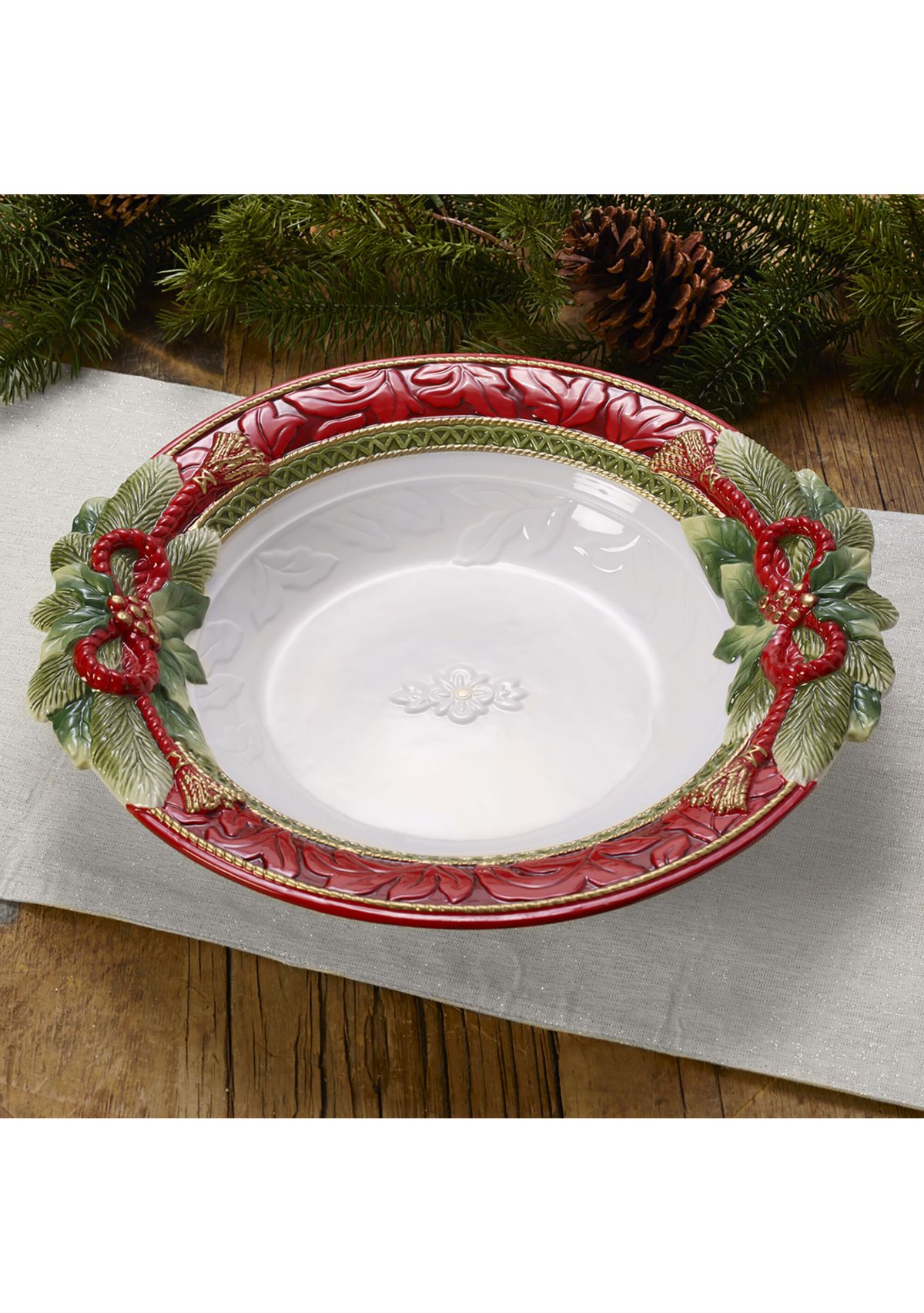 Holiday Home 16-in Large Serve Bowl