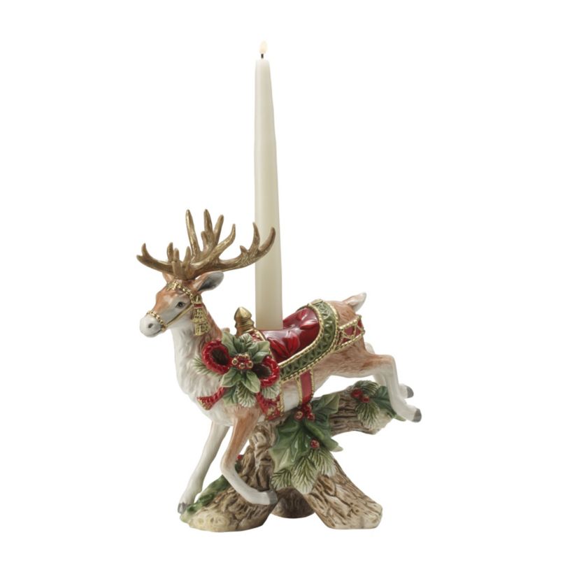 Holiday Home Landing Deer Candleholder