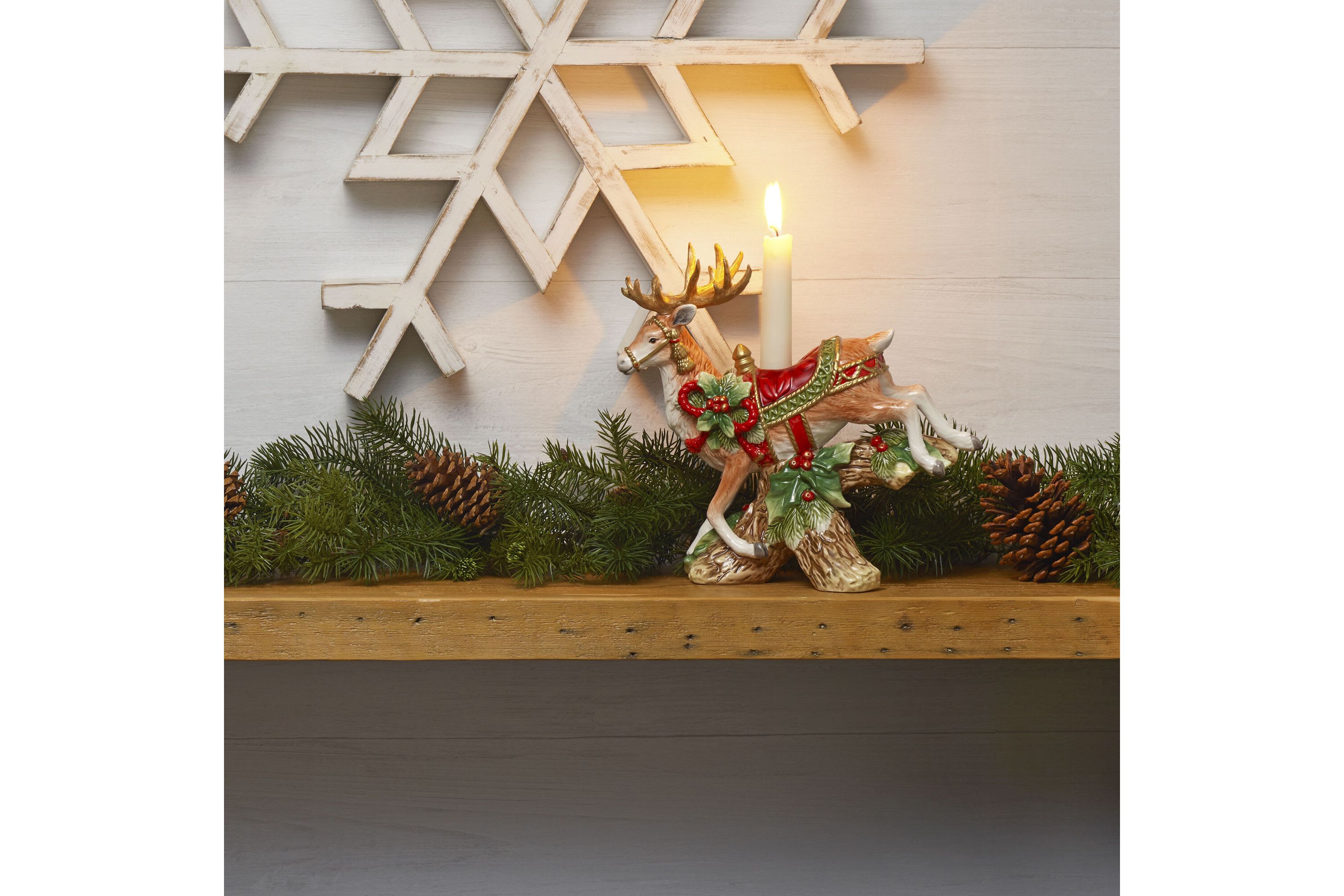 Holiday Home Landing Deer Candleholder