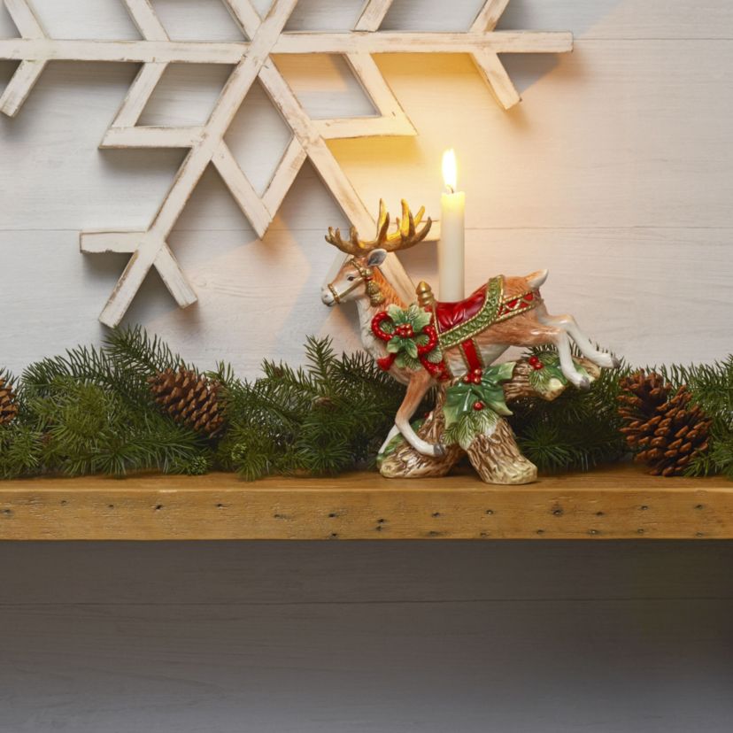 Holiday Home Landing Deer Candleholder