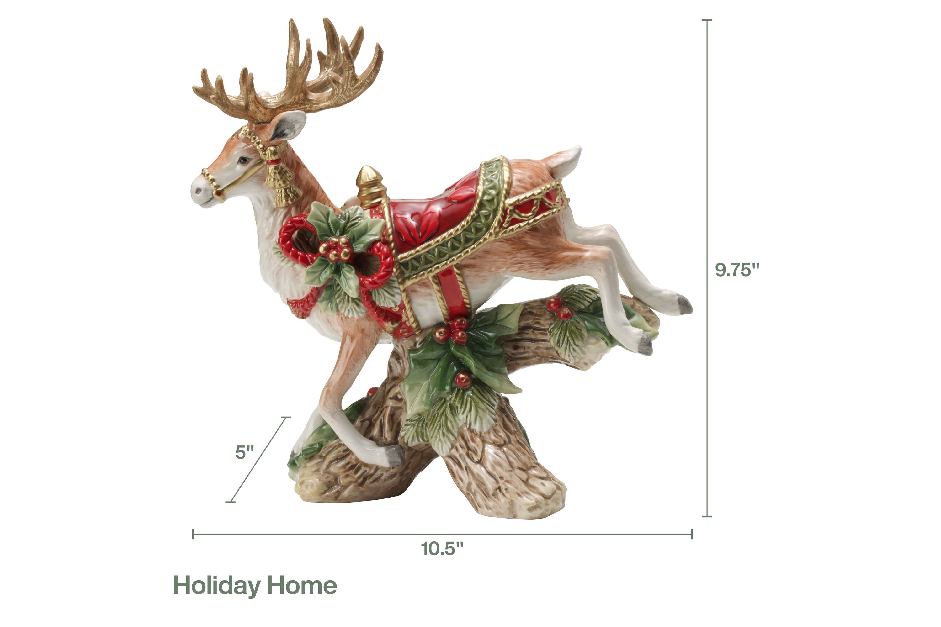 Holiday Home Landing Deer Candleholder
