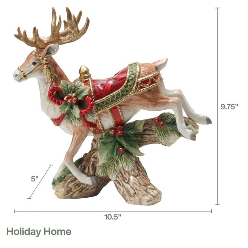 Holiday Home Landing Deer Candleholder