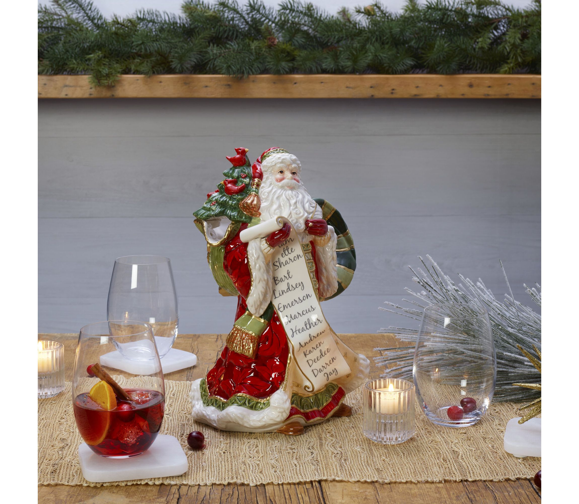 Holiday Home 11.75-in Santa Pitcher