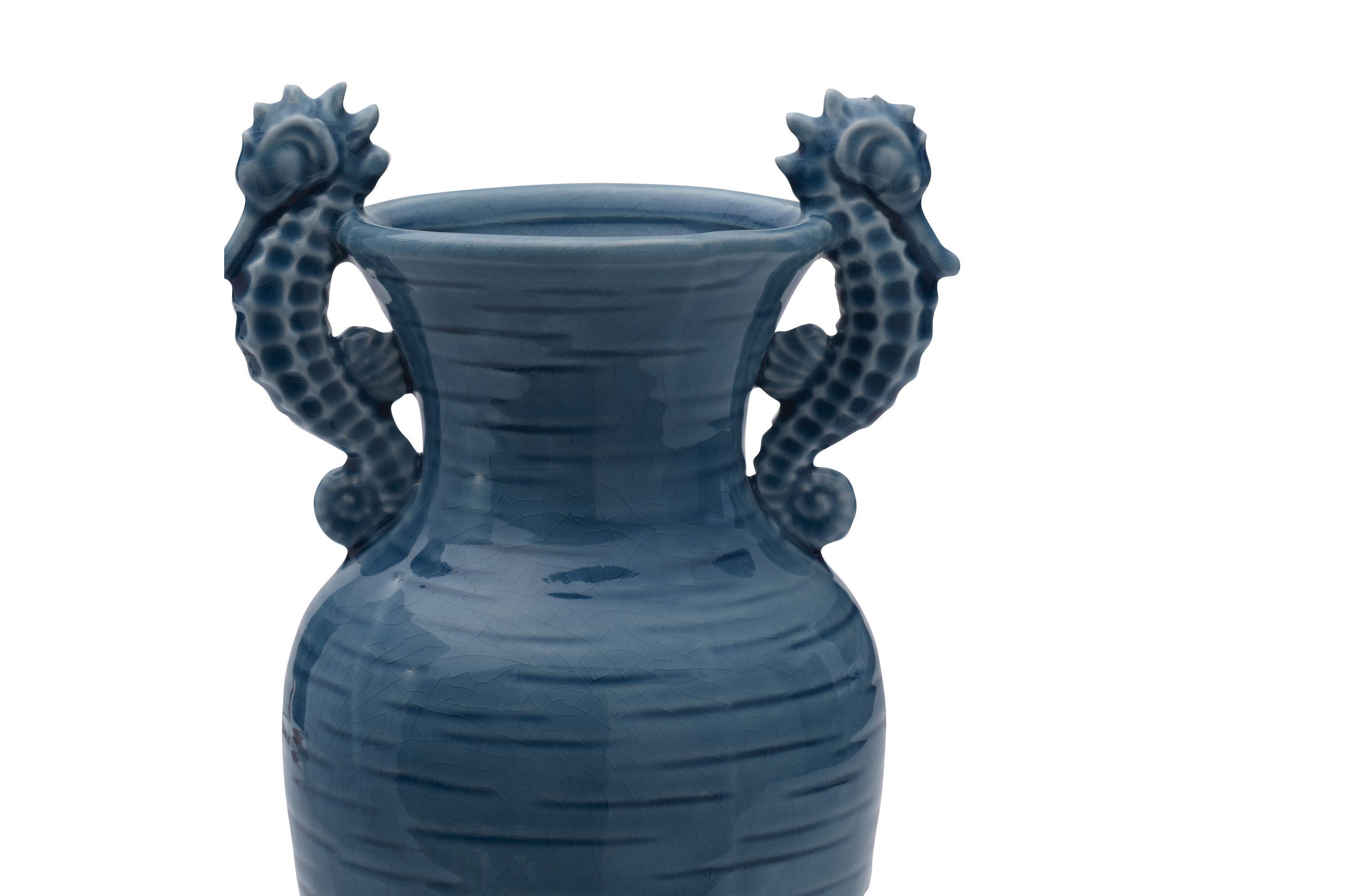Coastal Home Seahorse Vase w/handles