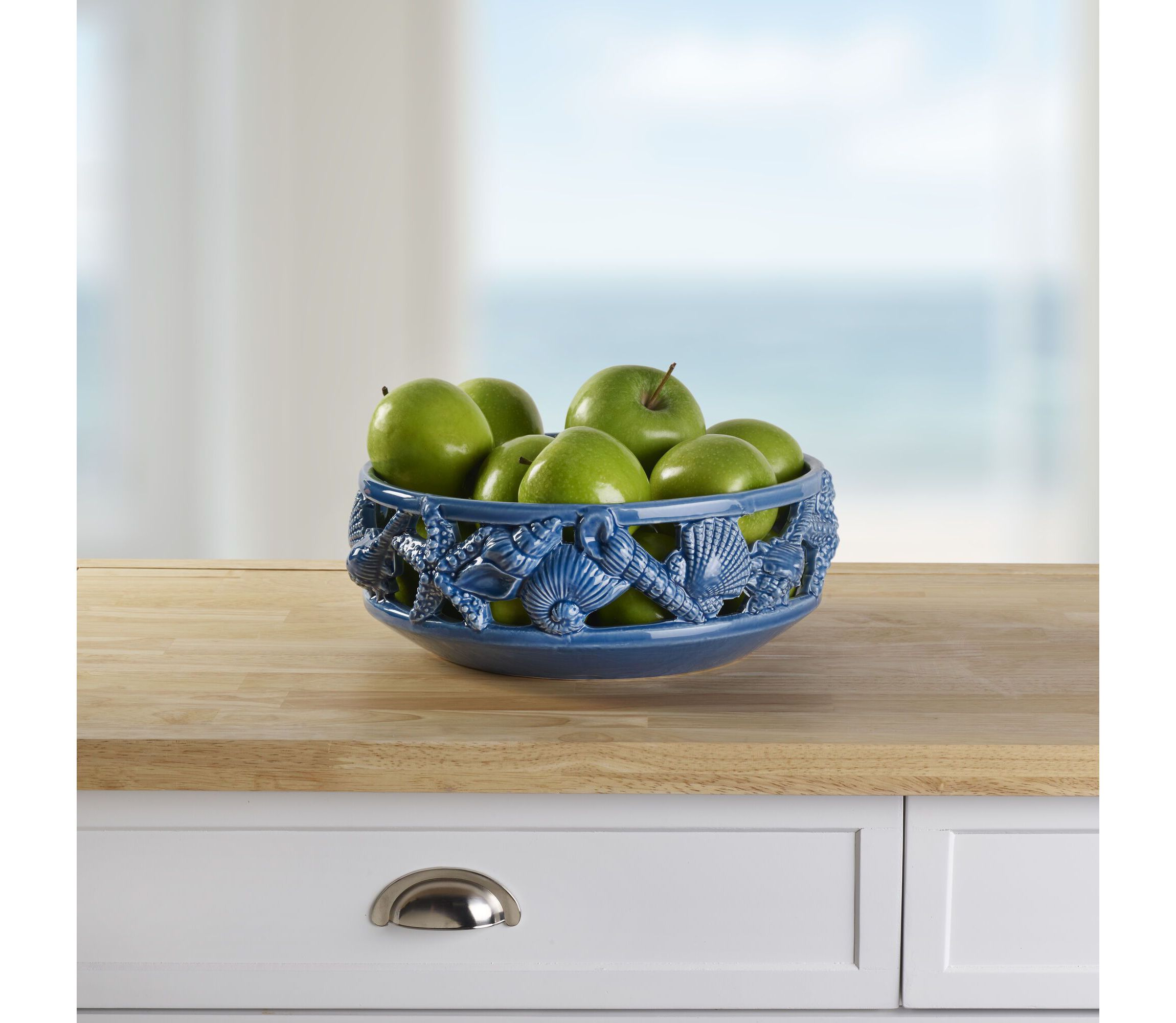 Coastal Home 11.5-in Medium Serving Bowl, Blue