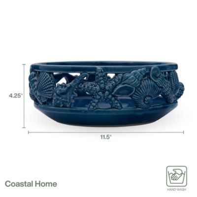Coastal Home 11.5-in Medium Serving Bowl, Blue