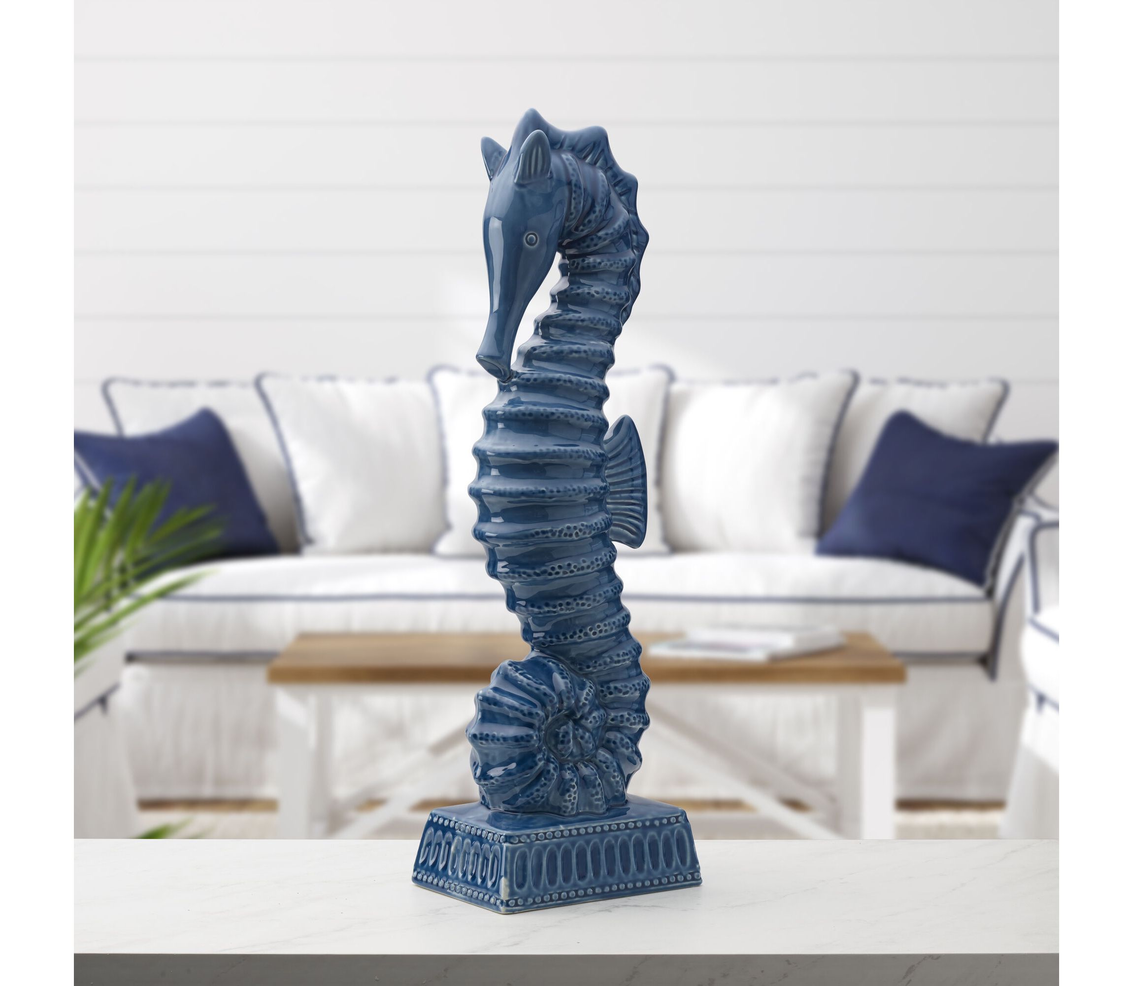 Coastal Home Large Seahorse Figurine