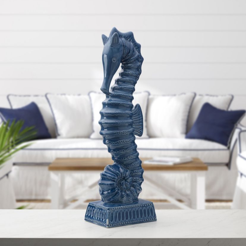 Coastal Home Large Seahorse Figurine