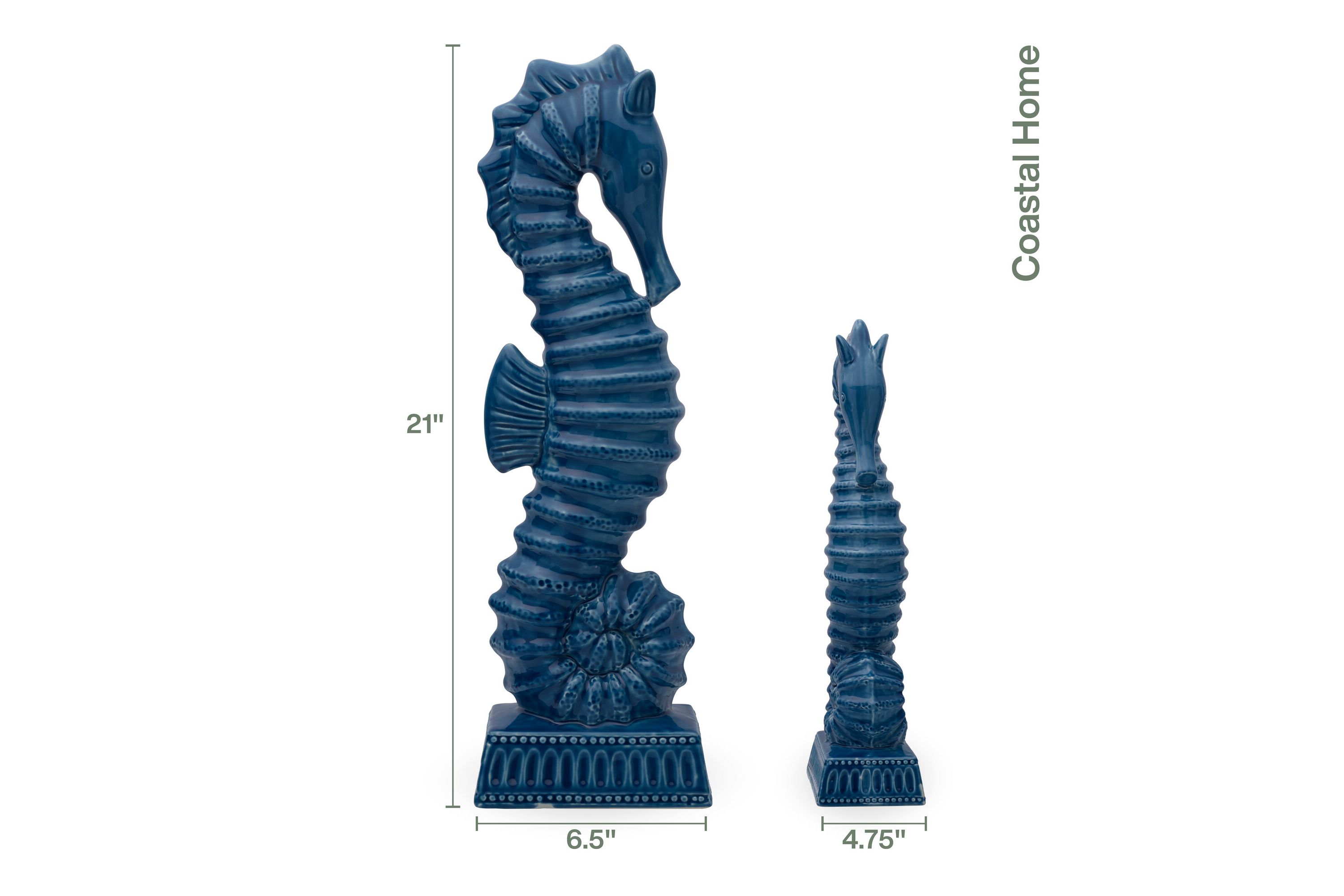 Coastal Home Large Seahorse Figurine