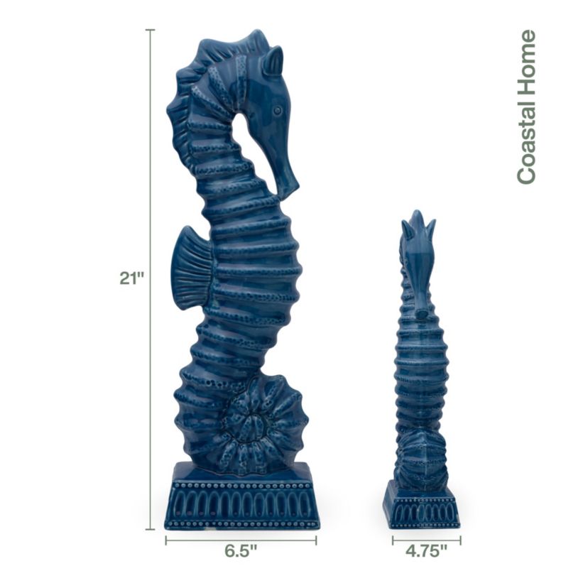 Coastal Home Large Seahorse Figurine