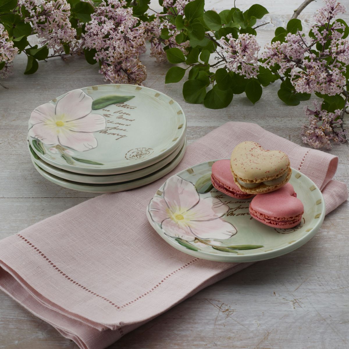 Toulouse Set of 4 Appetizer Plate, Green