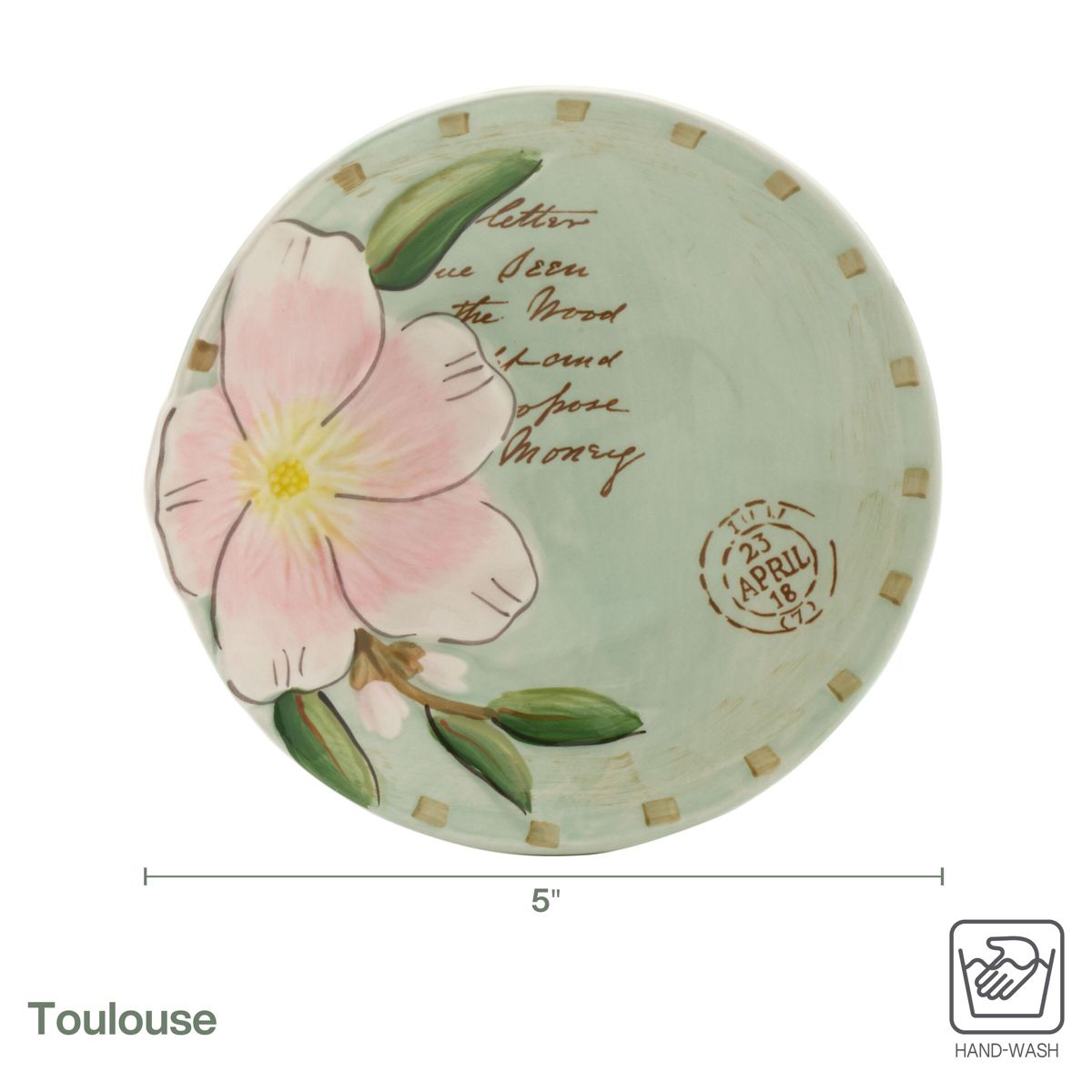 Toulouse Set of 4 Appetizer Plate, Green