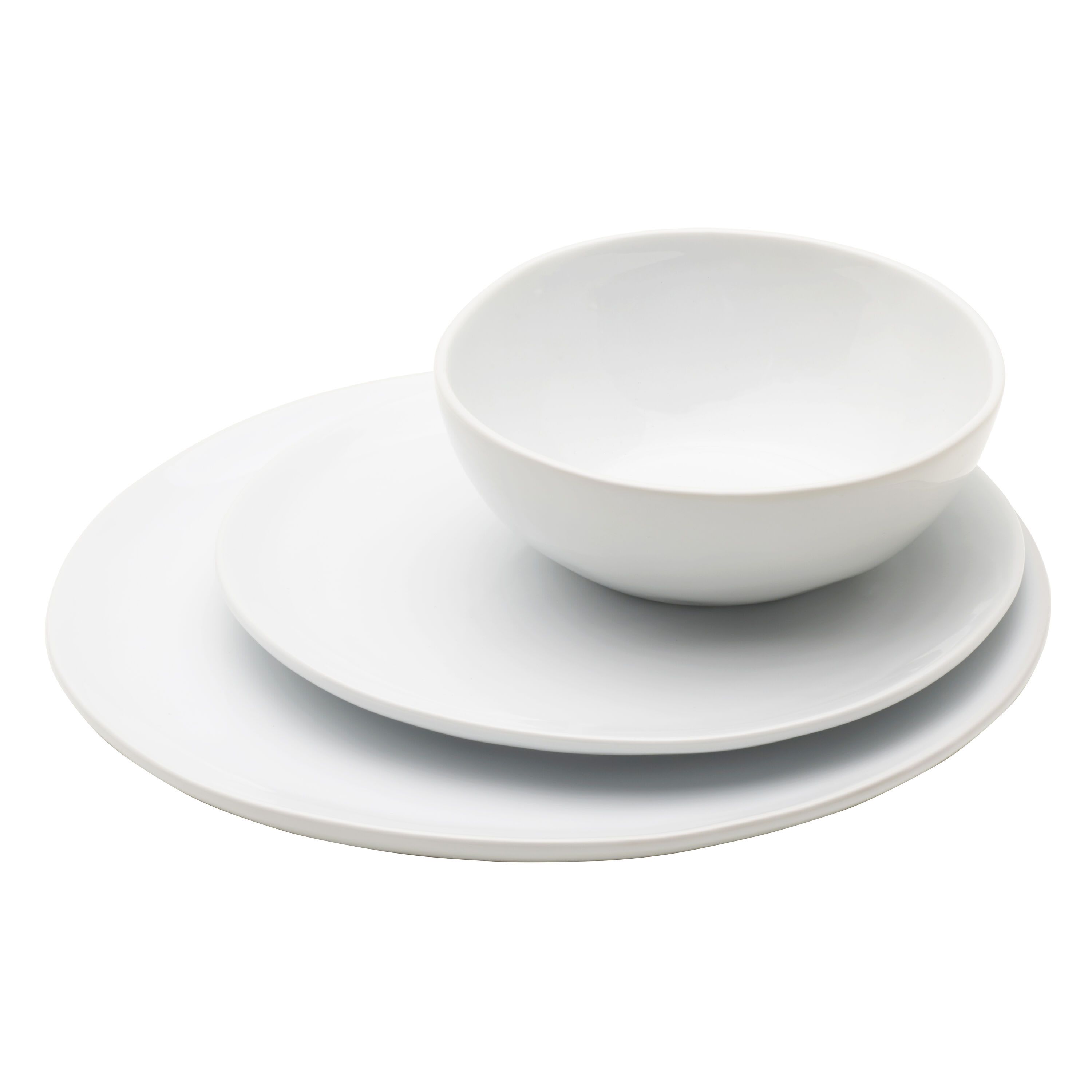 Everyday White by  Organic 12 Piece Dinnerware Set, Service for 4