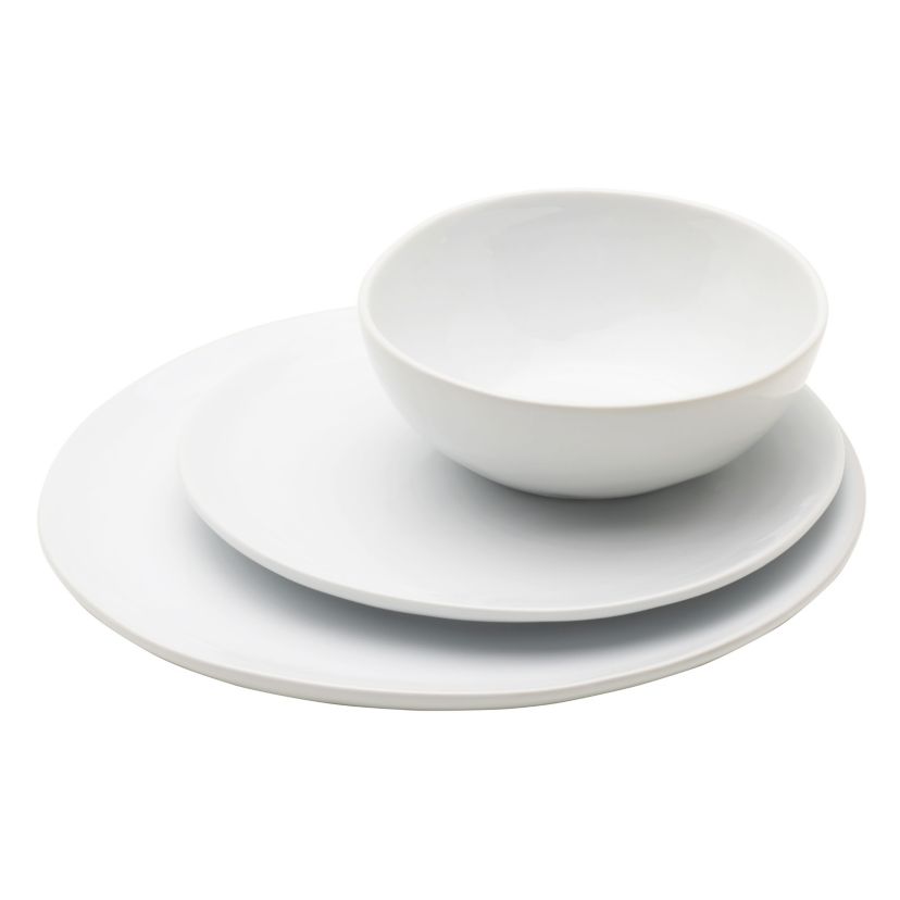 Everyday White by  Organic 12 Piece Dinnerware Set, Service for 4