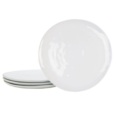 Fitz And Floyd Everyday White By Organic 10.75 Inch Dinner Plates, Set Of 4