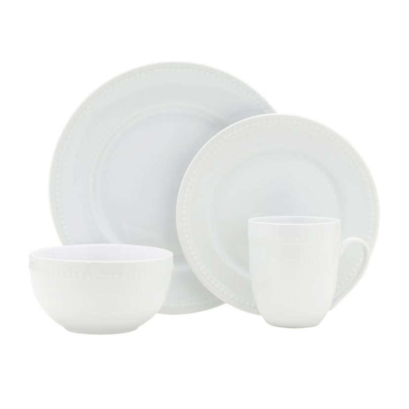 Beaded 16 Piece Dinnerware Set, Service for 4