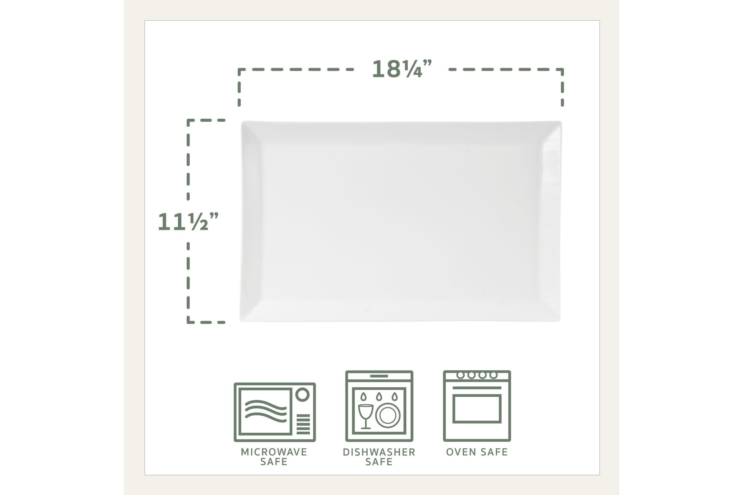 Everyday White by  Everyday Serving Platter, 18-Inch