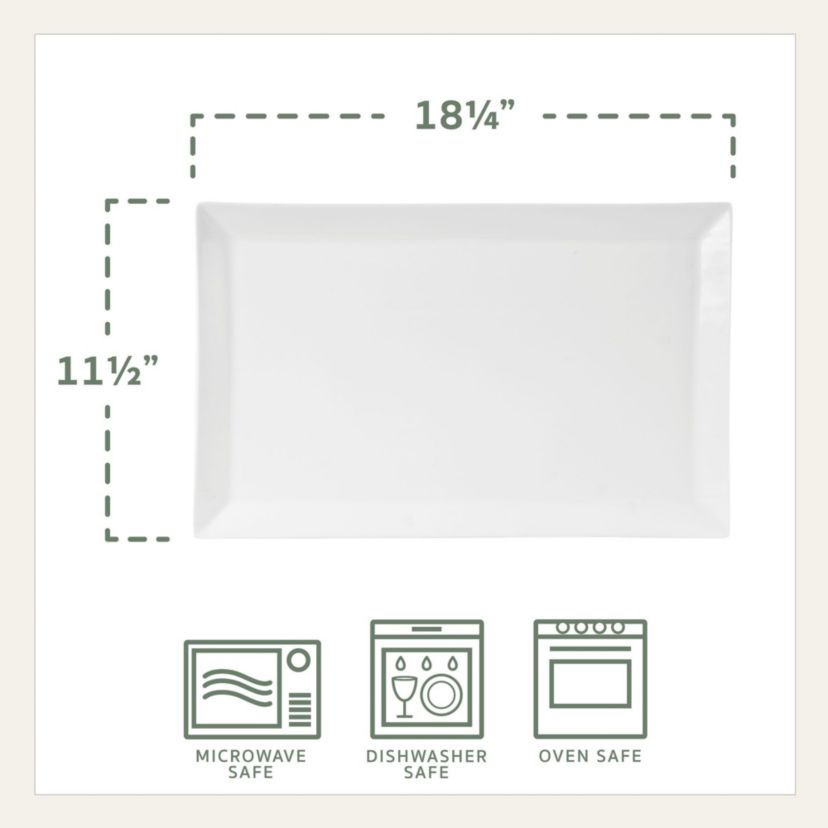 Everyday White by  Everyday Serving Platter, 18-Inch