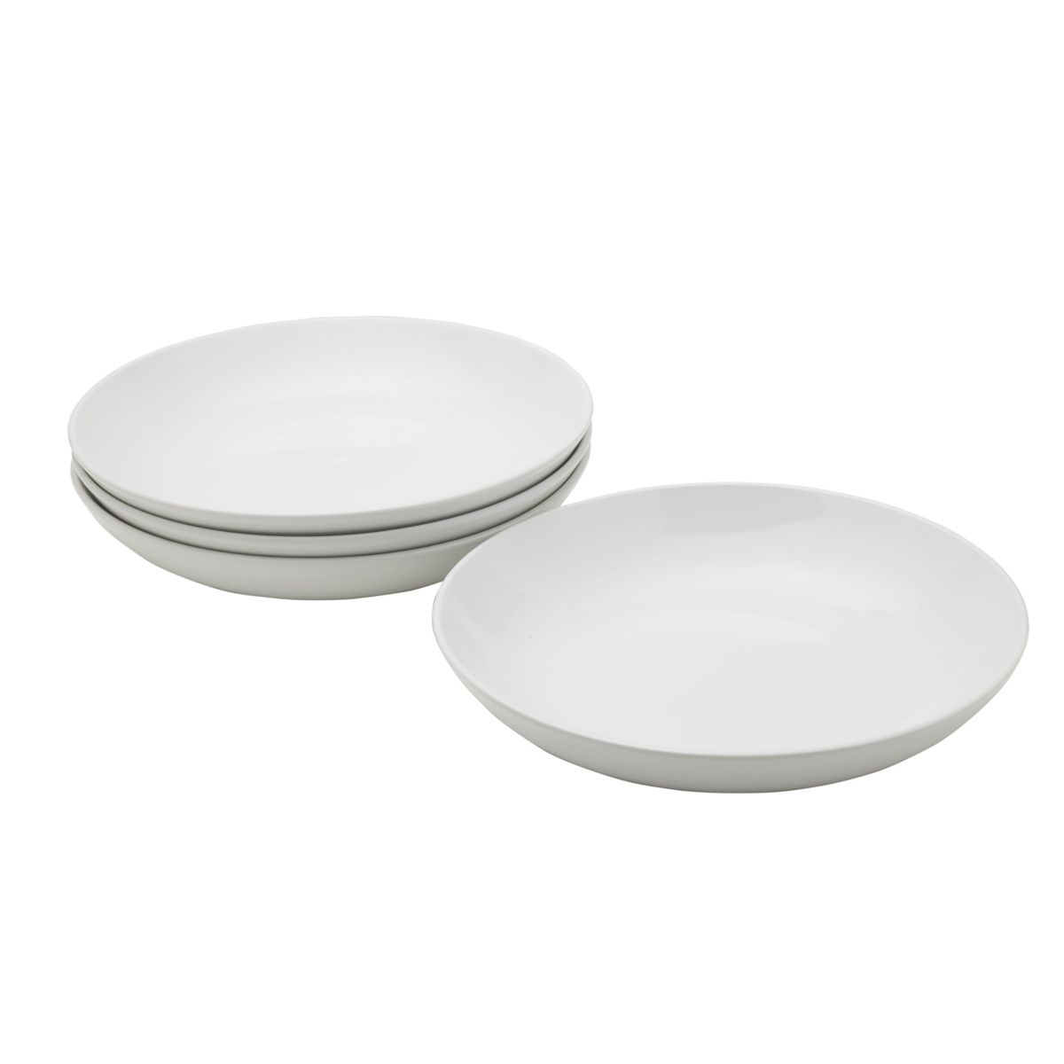 Everyday White Coupe 48 Ounce Dinner Pasta Bowls, Set of 4