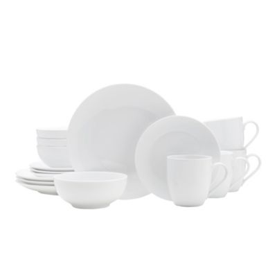 Fitz And Floyd Everyday White Coupe By 16 Piece Dinnerware Set, Service For 4
