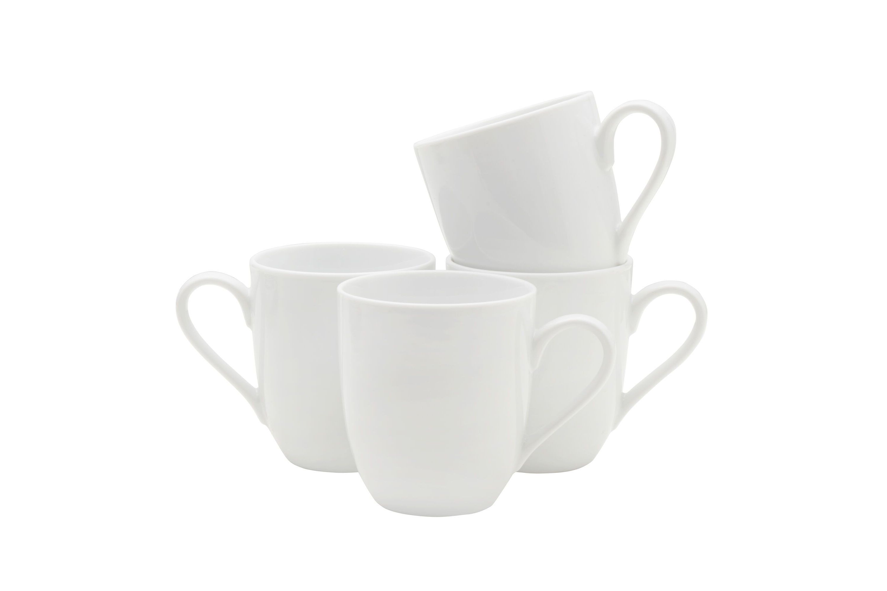 Everyday White by  12 Ounce Mugs, Set of 4