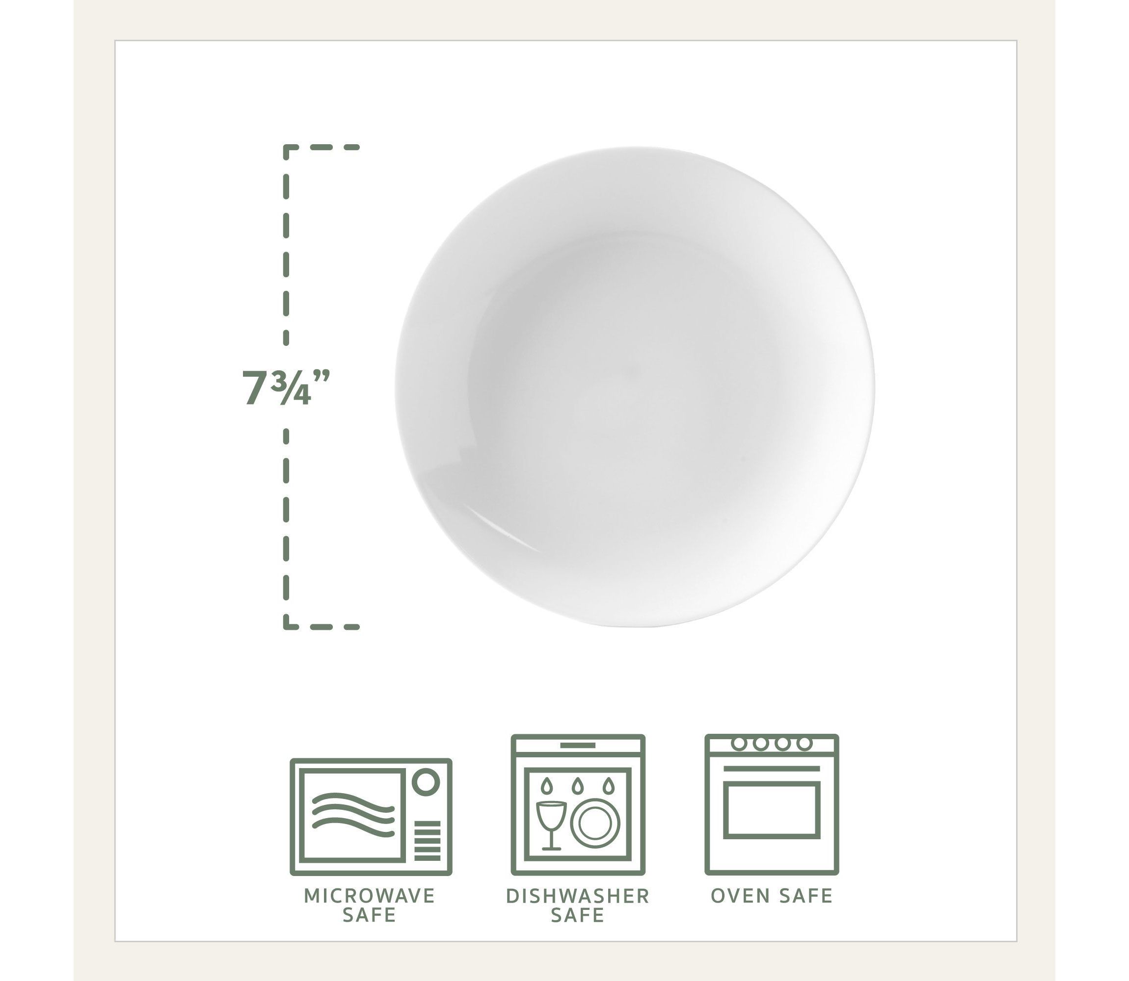 Everyday White by  Coupe 7.75 Inch Salad Plates, Set of 4