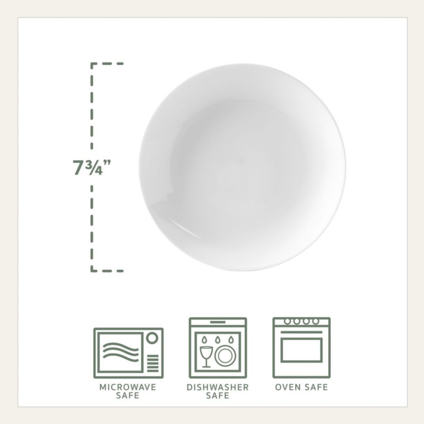 Everyday White by  Coupe 7.75 Inch Salad Plates, Set of 4
