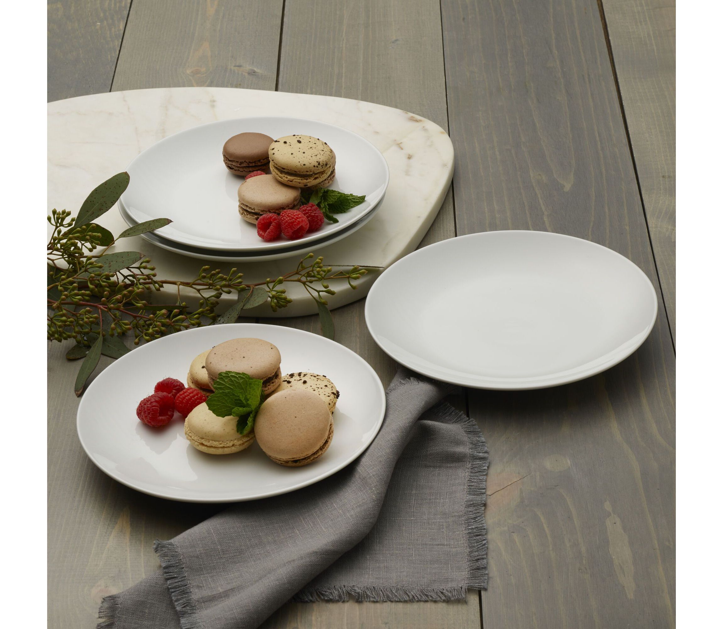 Everyday White by  Coupe 7.75 Inch Salad Plates, Set of 4