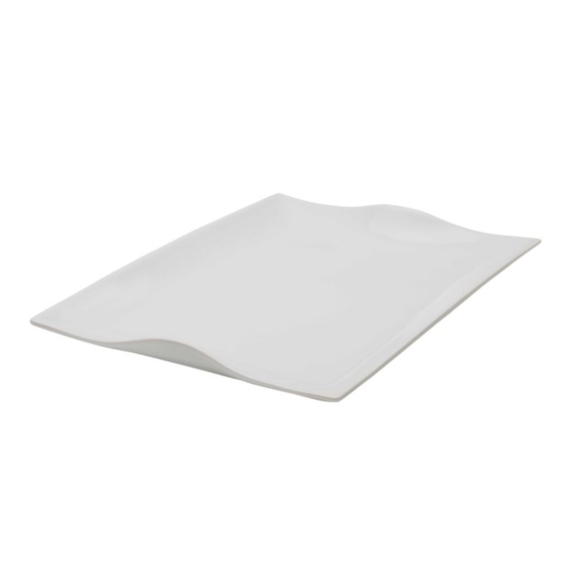 Everyday White by  Rectangular Handled Serving Platter, 18-Inch