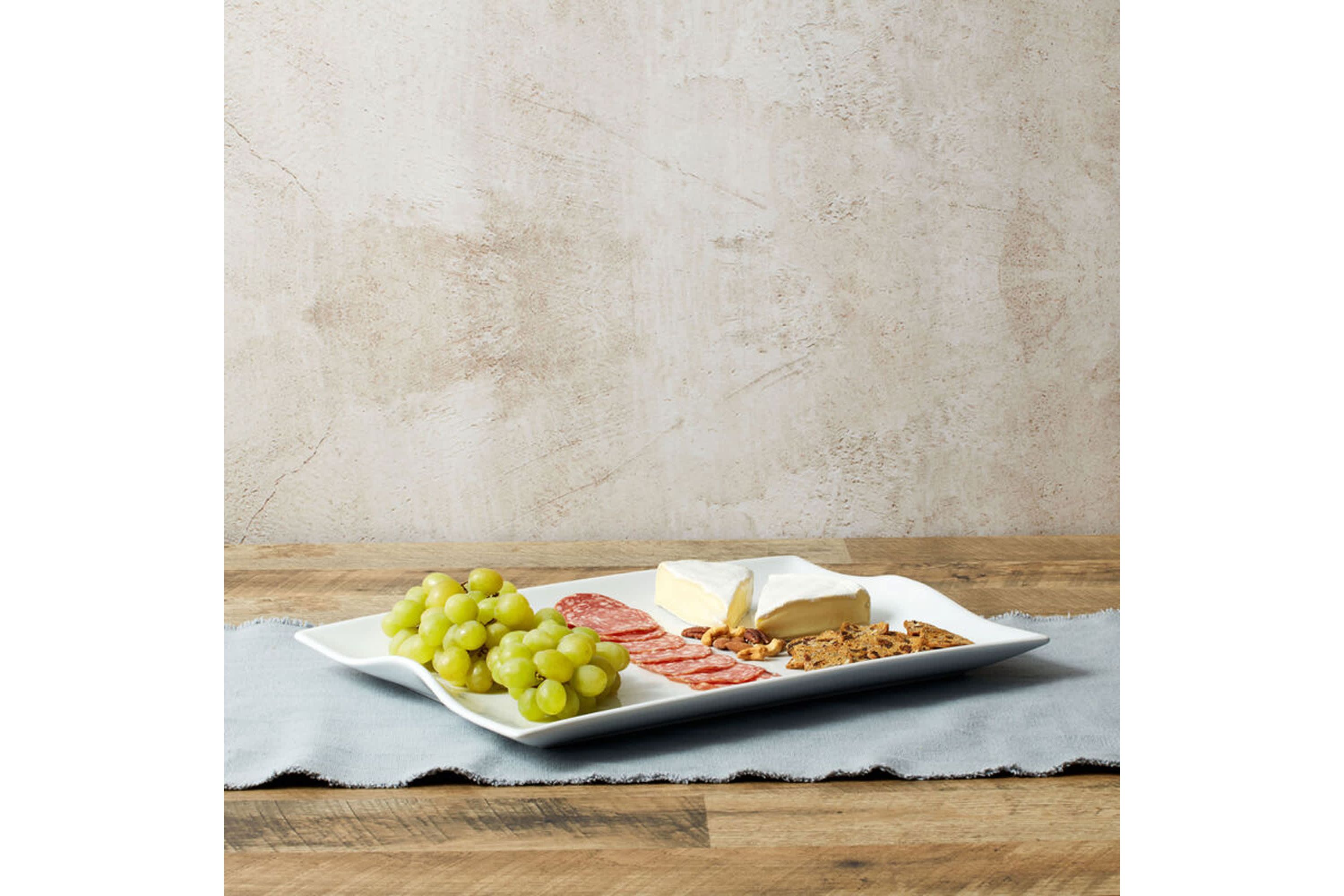 Everyday White by  Rectangular Handled Serving Platter, 18-Inch