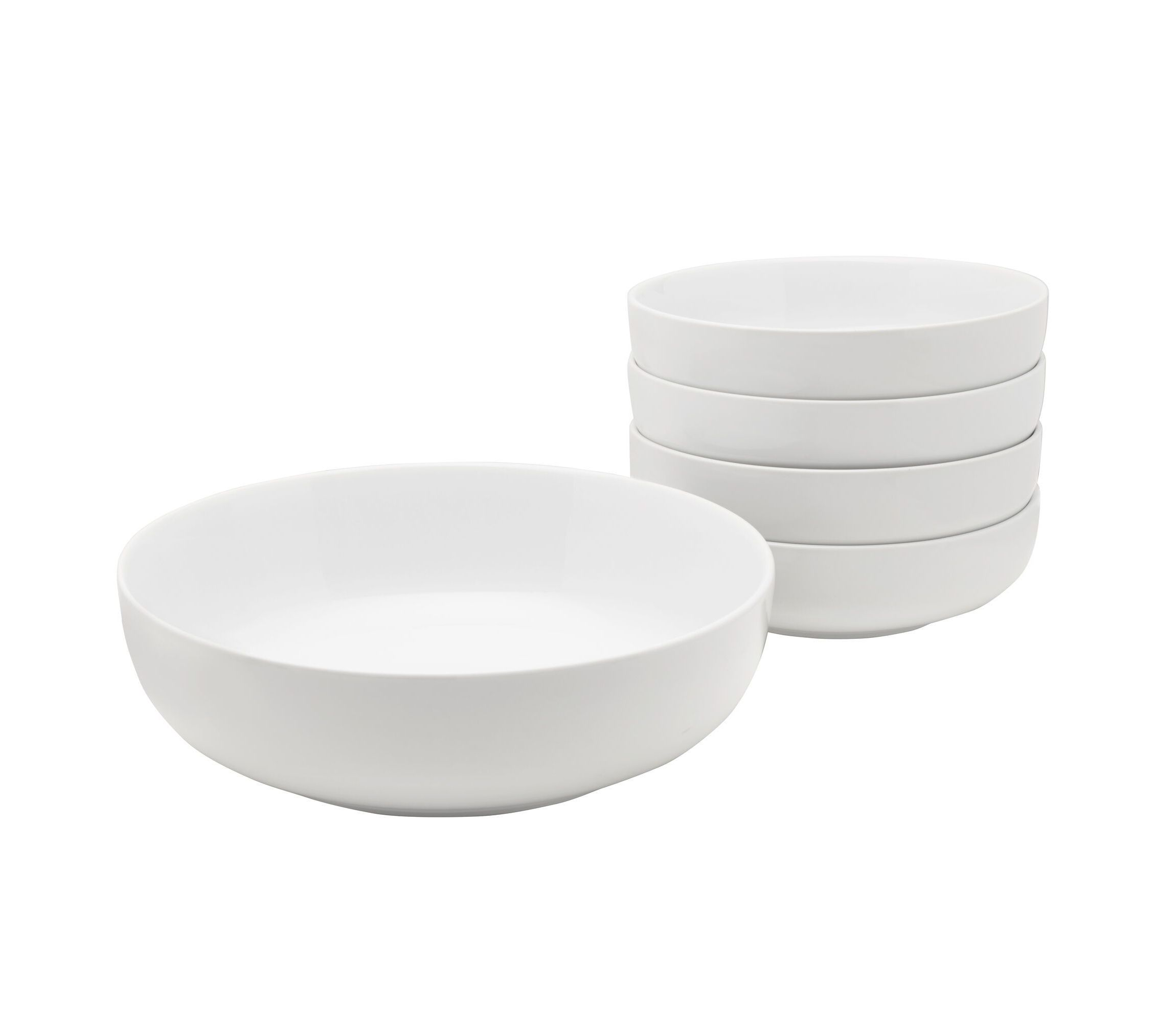 Everyday White by  5 Piece Pasta Bowl Set