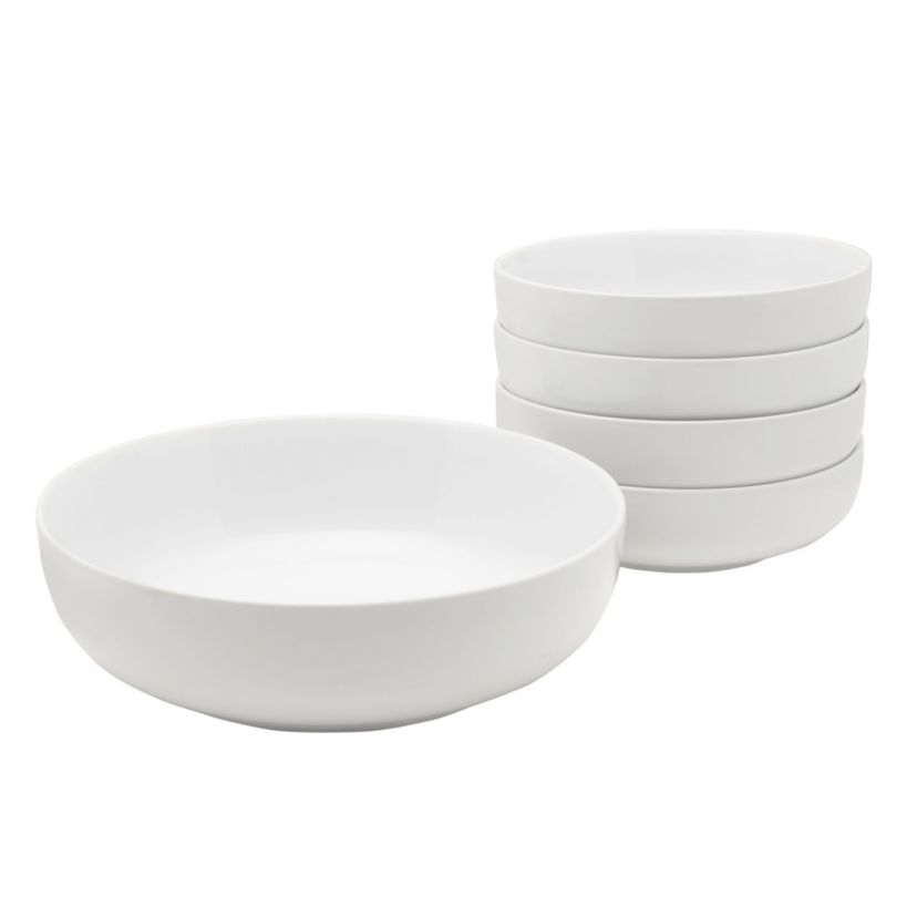 Everyday White by  5 Piece Pasta Bowl Set