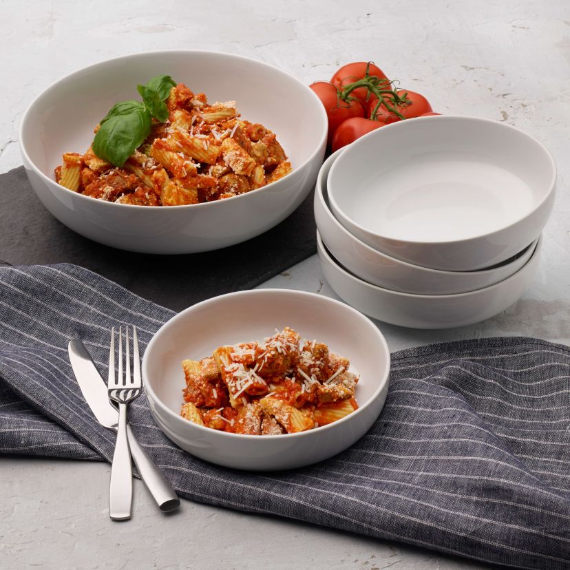 Everyday White by  5 Piece Pasta Bowl Set