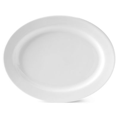 Fitz And Floyd Everyday White By Oval 16 Inch Serving Platter, 16-Inch