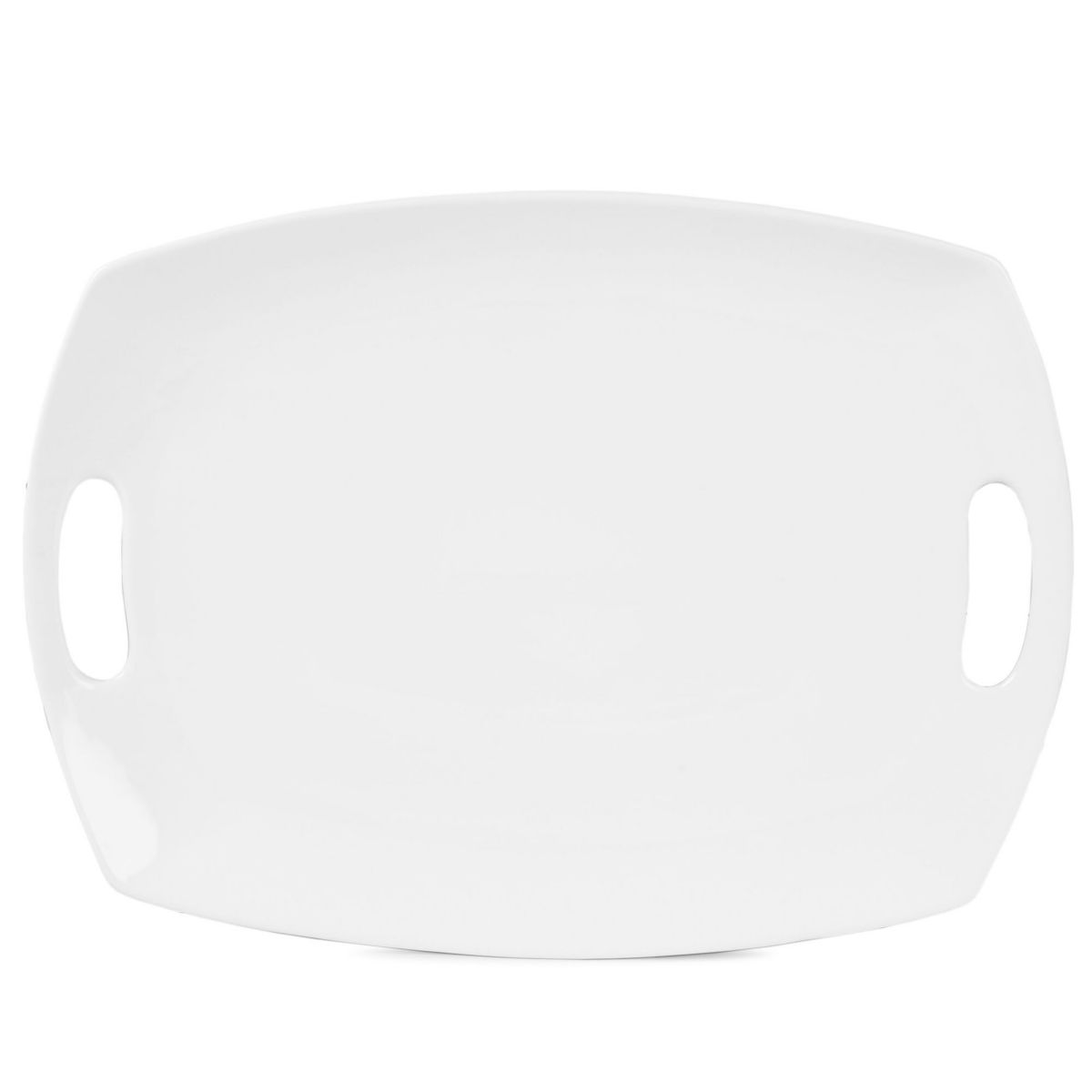 Everyday White Handled Serving Platter, 17-Inch