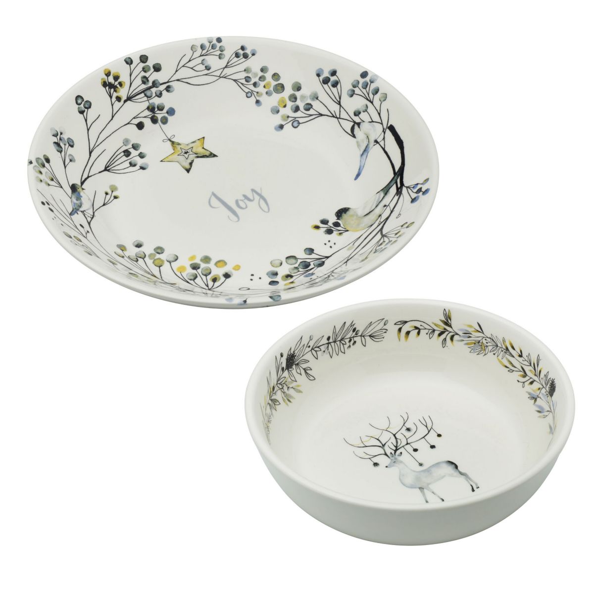 Noel Noir Set of 2 Bowls