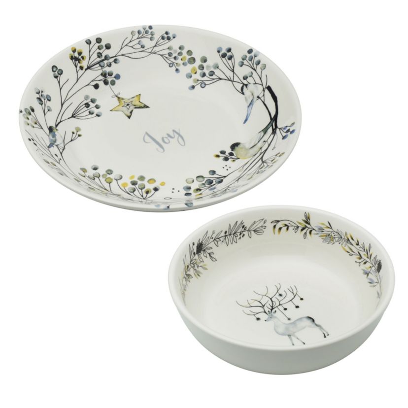 Noel Noir Set of 2 Bowls