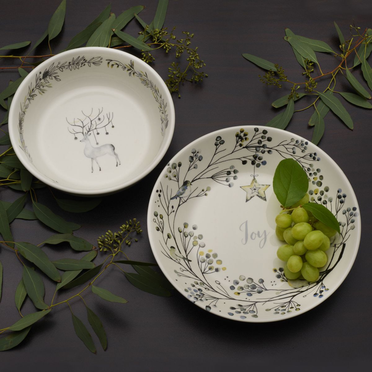 Noel Noir Set of 2 Bowls
