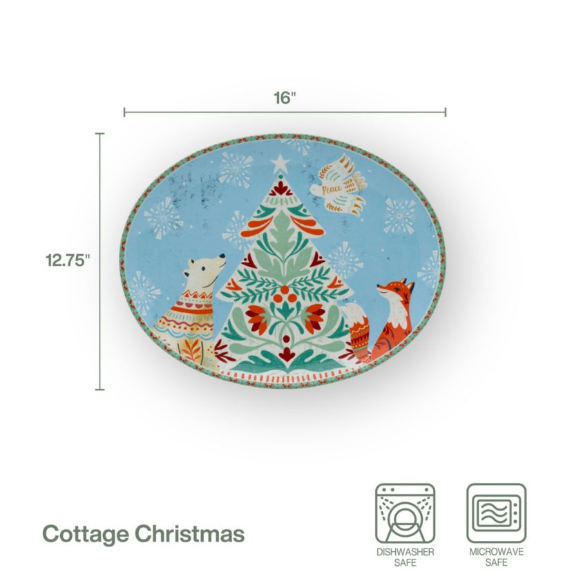 Cottage Christmas Large Serve Platter