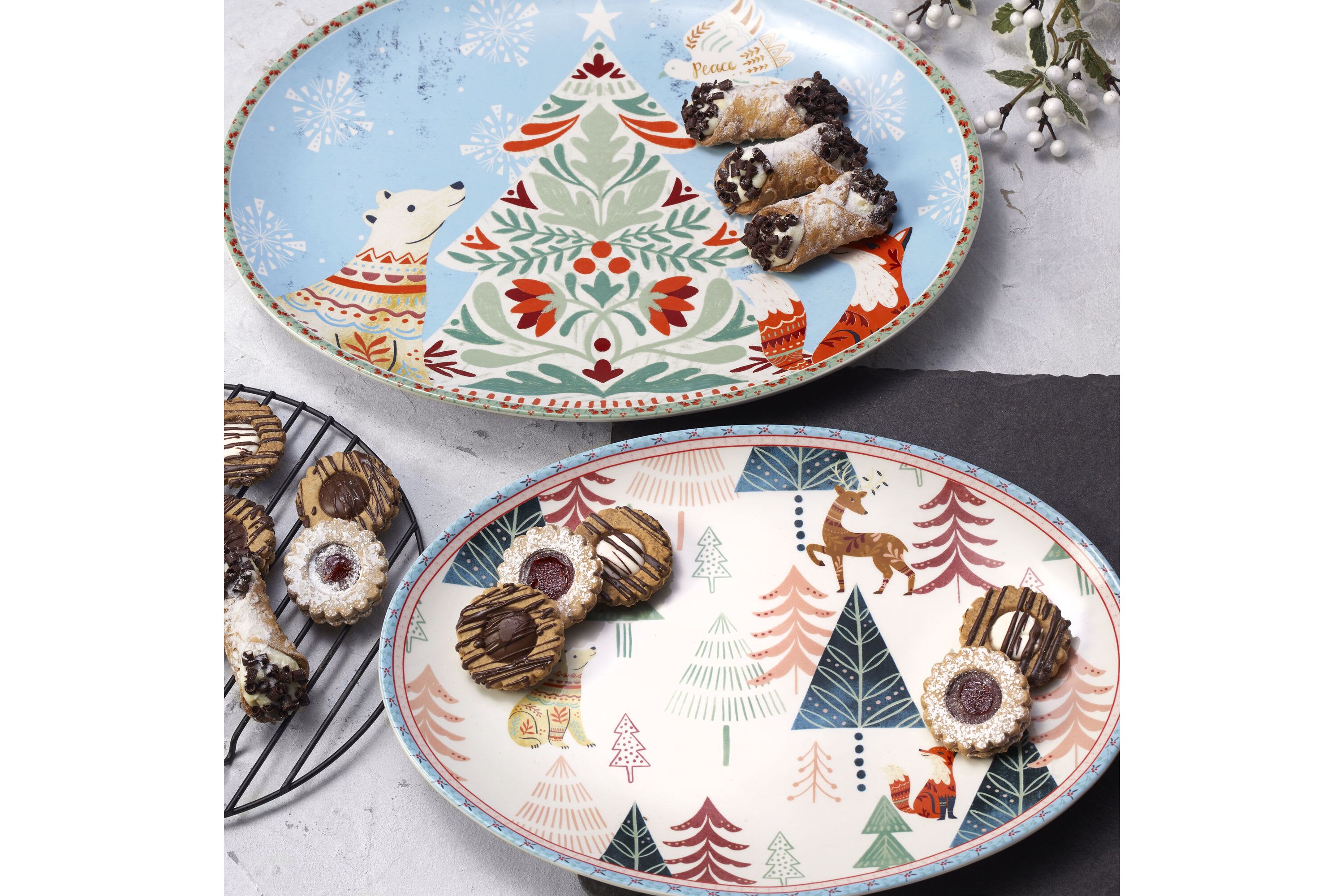 Cottage Christmas Large Serve Platter