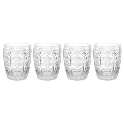 Trestle 10-ounce Rocks Double Old Fashioned, Set of 4, Clear