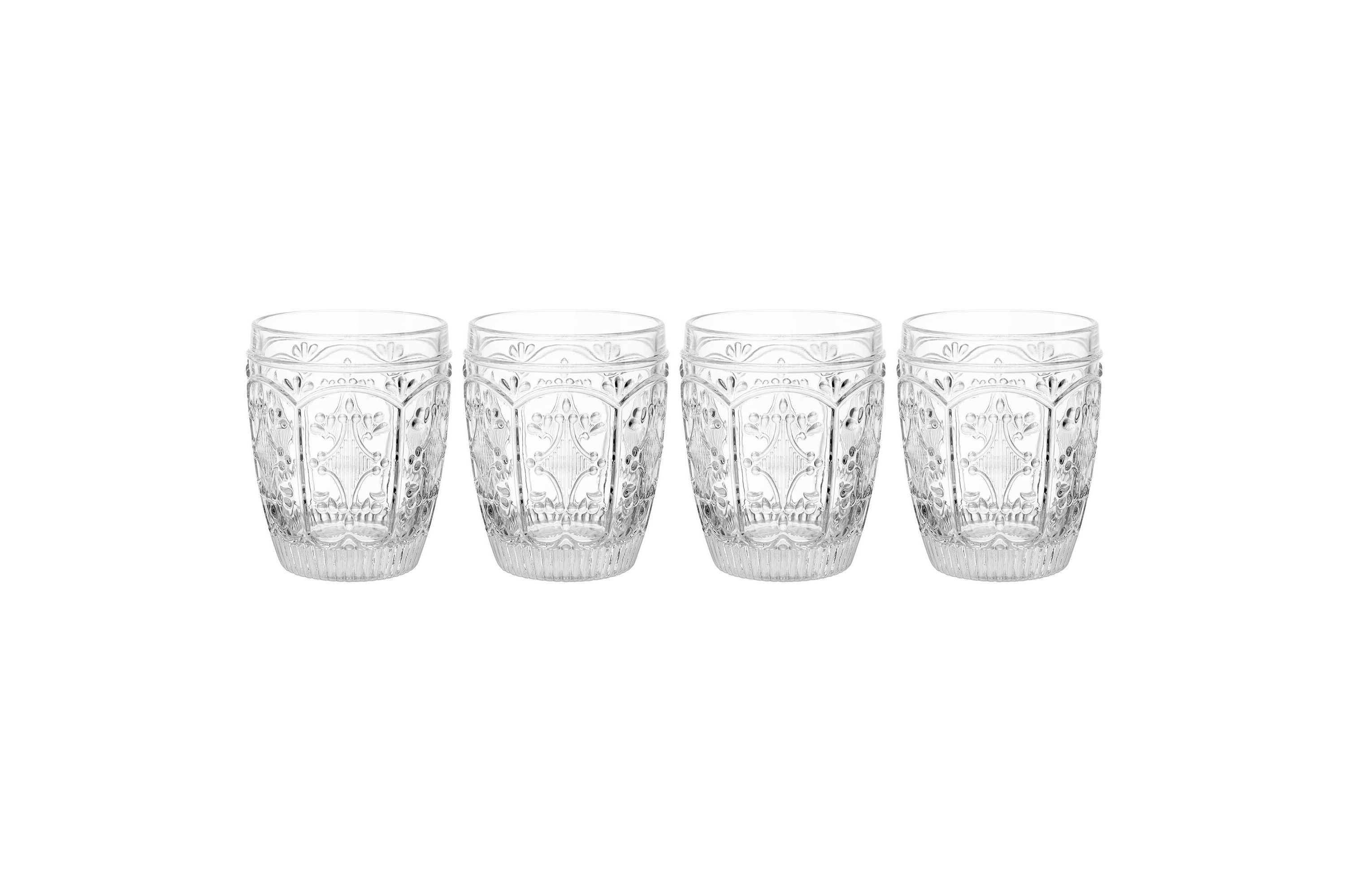 Trestle 10-ounce Rocks Double Old Fashioned, Set of 4, Clear
